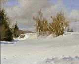 Jacob Collins Canvas Paintings - Tracks in Snow